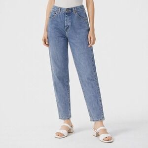 90s Vintage Womens Medium Wash High Rise Straight Leg Jeans Size S 6 Rustler